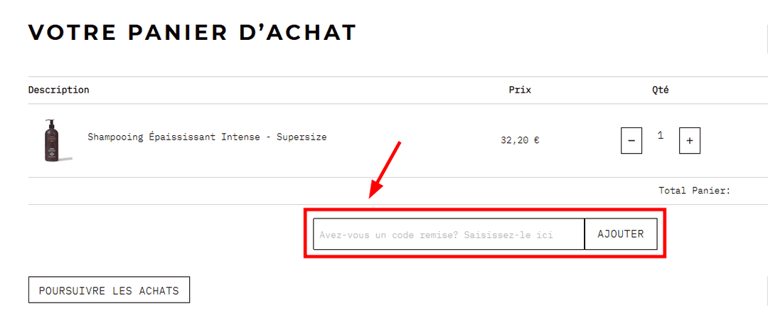 Comment activer un code promo sur Grow Gorgeous