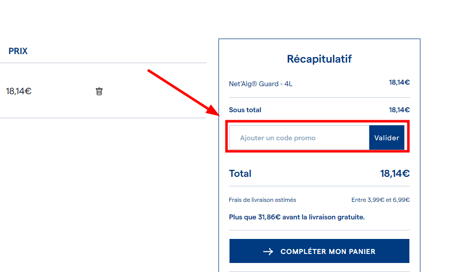 Comment activer un code promo sur Guard Industrie