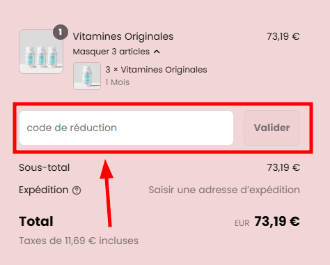 Comment utiliser un code promo sur Hairburst