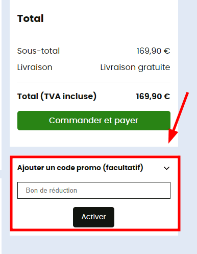 Comment appliquer un code promo sur Hardloop