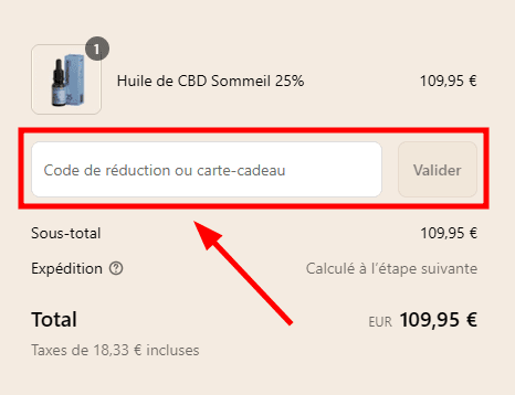 Comment activer un code promo sur Hemproutine