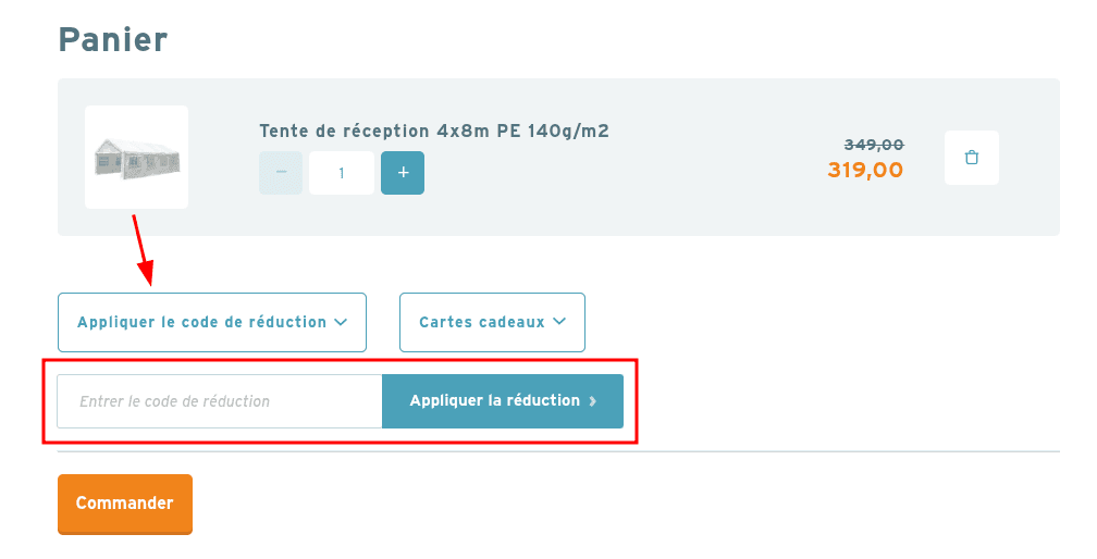 Comment appliquer un code promo sur Heuts