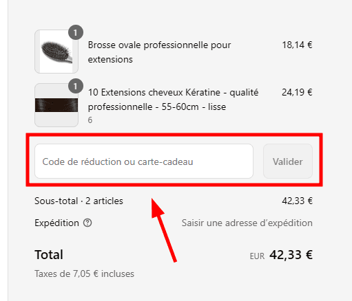 Comment appliquer un code promo sur Hickenbick Hair