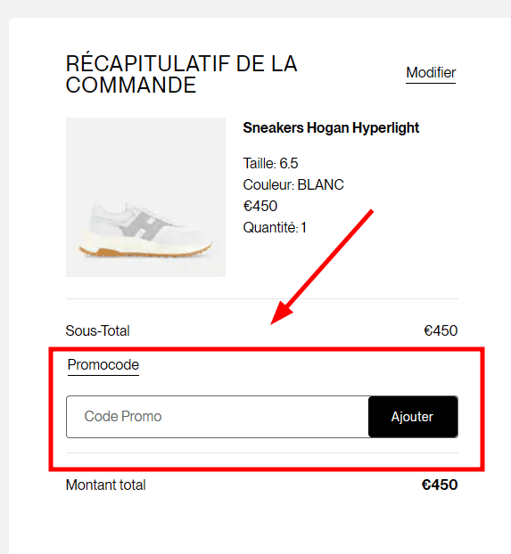 Comment utiliser un code promo sur Hogan