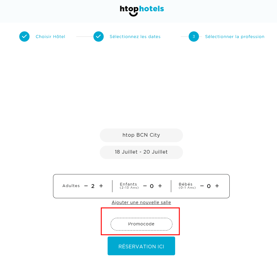Comment utiliser un code promo sur htop hotels