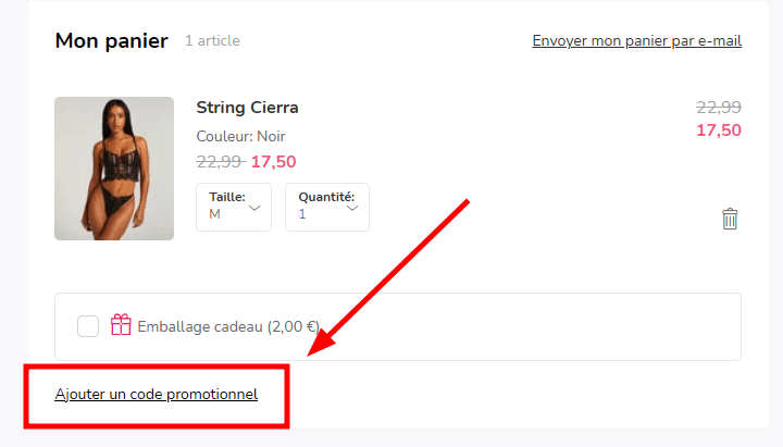 Comment utiliser un code promo sur Hunkemöller
