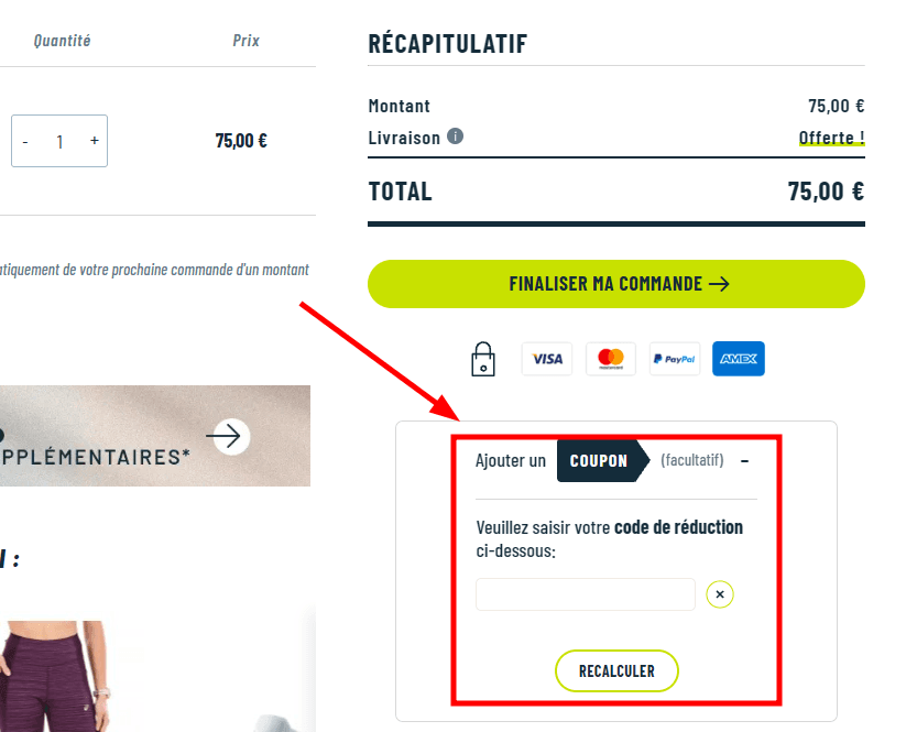 Comment utiliser un code promo sur I-Run