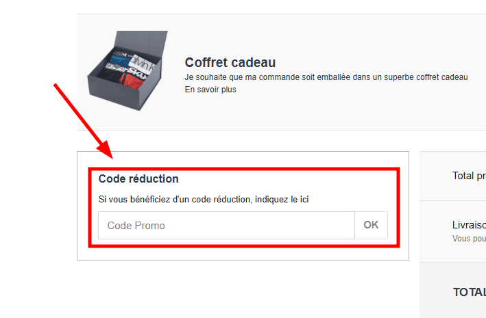 Comment appliquer un code promo sur Inderwear