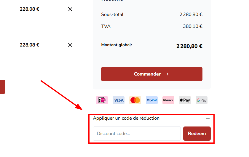 Comment activer un code promo sur Intergard