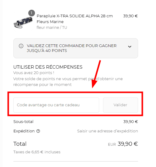 Comment utiliser un code promo sur Isotoner