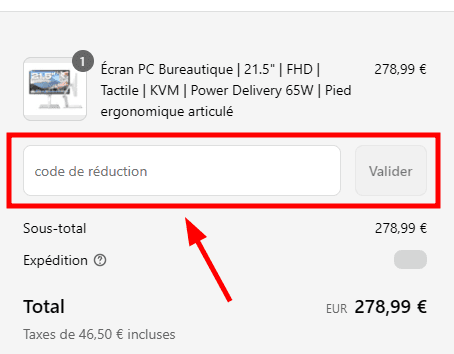 Comment appliquer un code promo sur JapanNext 