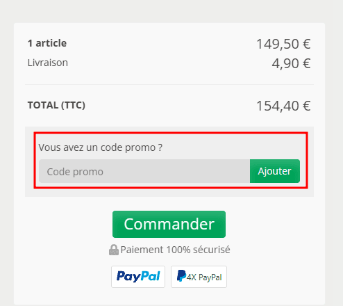 Comment activer un code promo sur Jardins loisirs