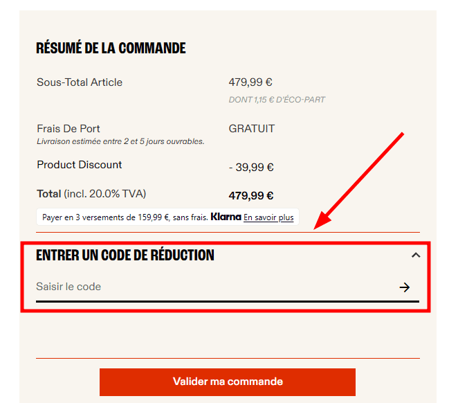 Comment appliquer un code promo sur JBL