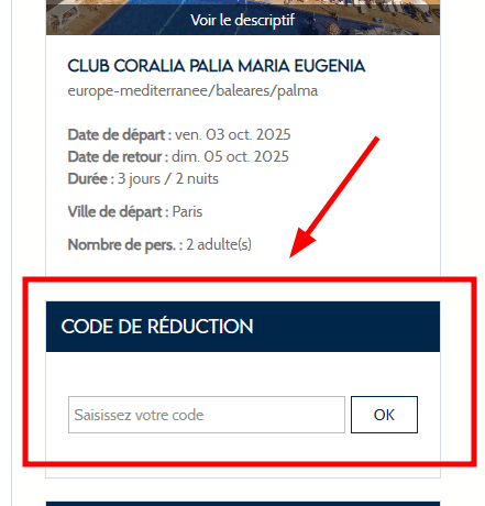 Comment activer un code promo sur Jet Tours