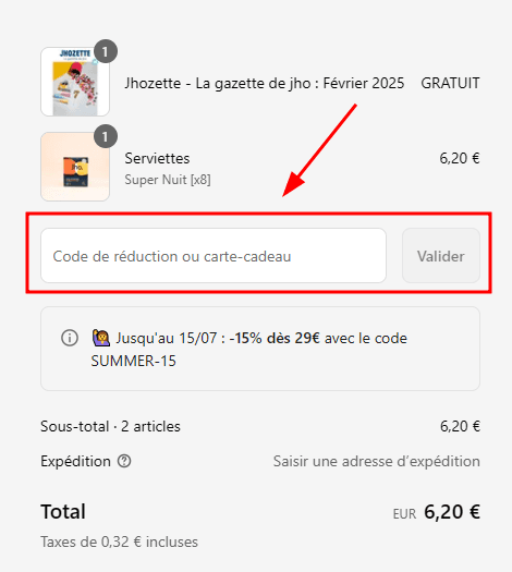 Comment utiliser un code promo sur Jho