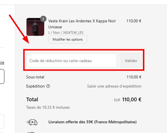 Comment utiliser un code promo sur Kappa