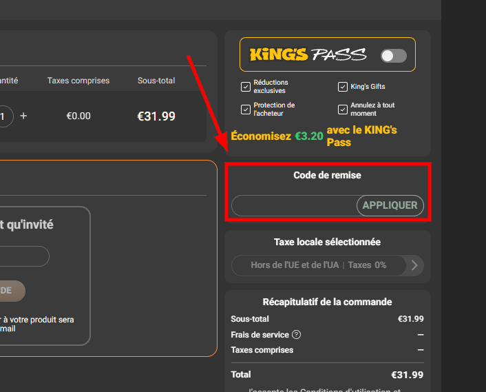 Comment utiliser un code promo sur Kinguin