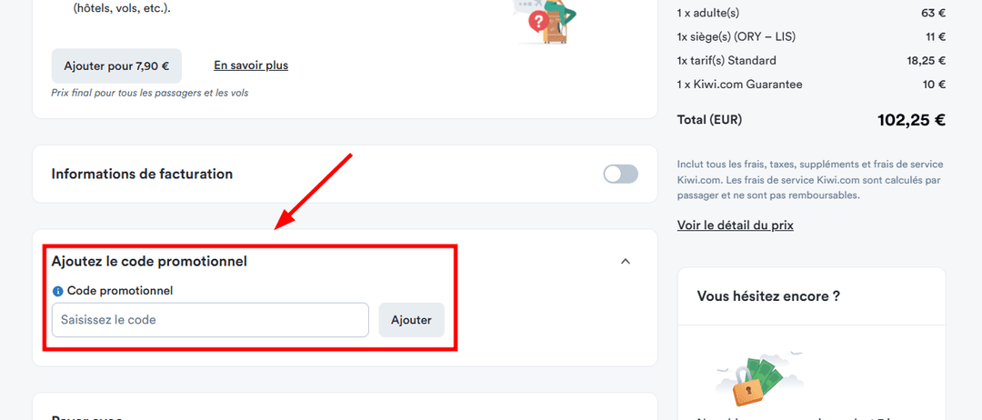 Comment utiliser un code promo sur Kiwi.com