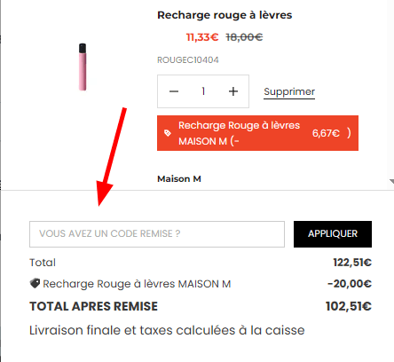 Comment utiliser un code promo sur L'Atelier du Sourcil