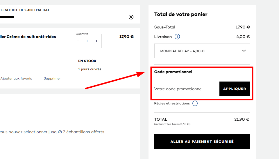 Comment activer un code promo sur L'Oréal Paris
