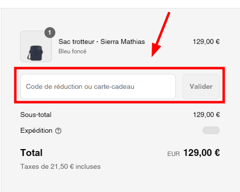 Comment appliquer un code promo sur Lancaster