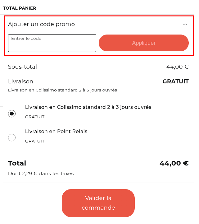 Comment utiliser un code promo sur Lavilab