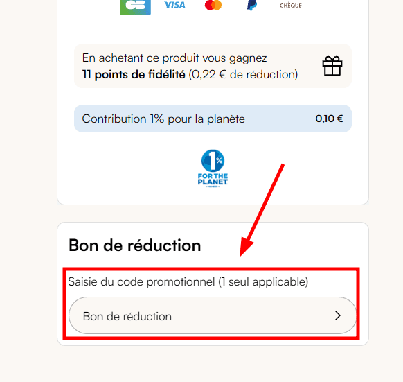 Comment activer un code promo sur Léa Nature