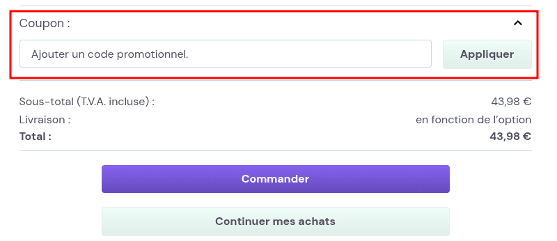 Comment activer un code promo sur Lenstore