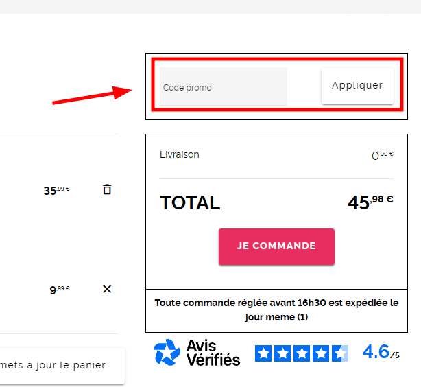 Comment appliquer un code promo sur LOVE AND VIBES