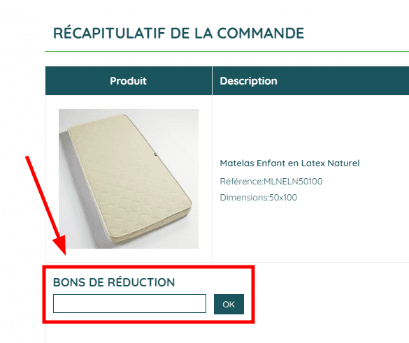 Comment utiliser un code promo sur Ma Literie Naturelle