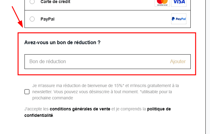 Comment appliquer un code promo sur Madeleine