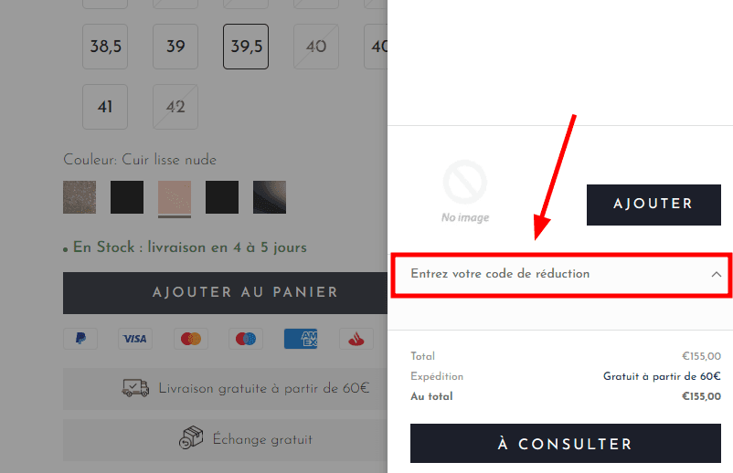 Comment appliquer un code promo sur Maisonbaum