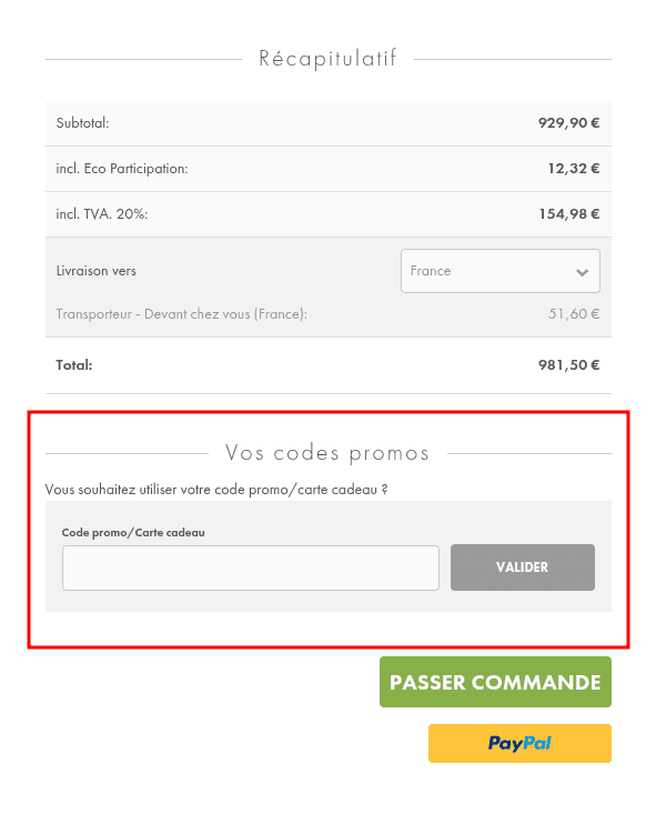 Comment appliquer un code promo sur Massivmoebel24