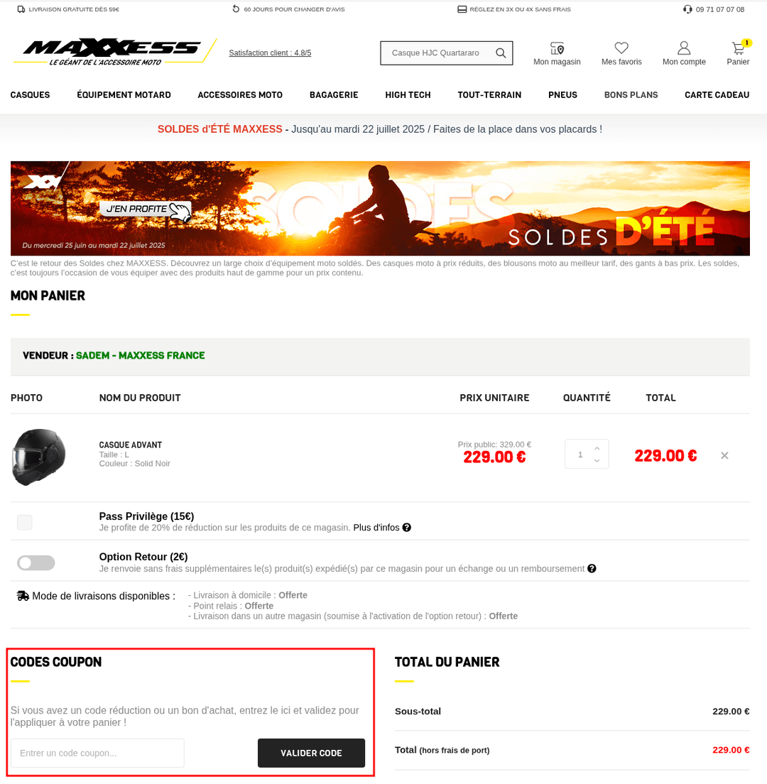 Comment utiliser un code promo sur MAXXESS