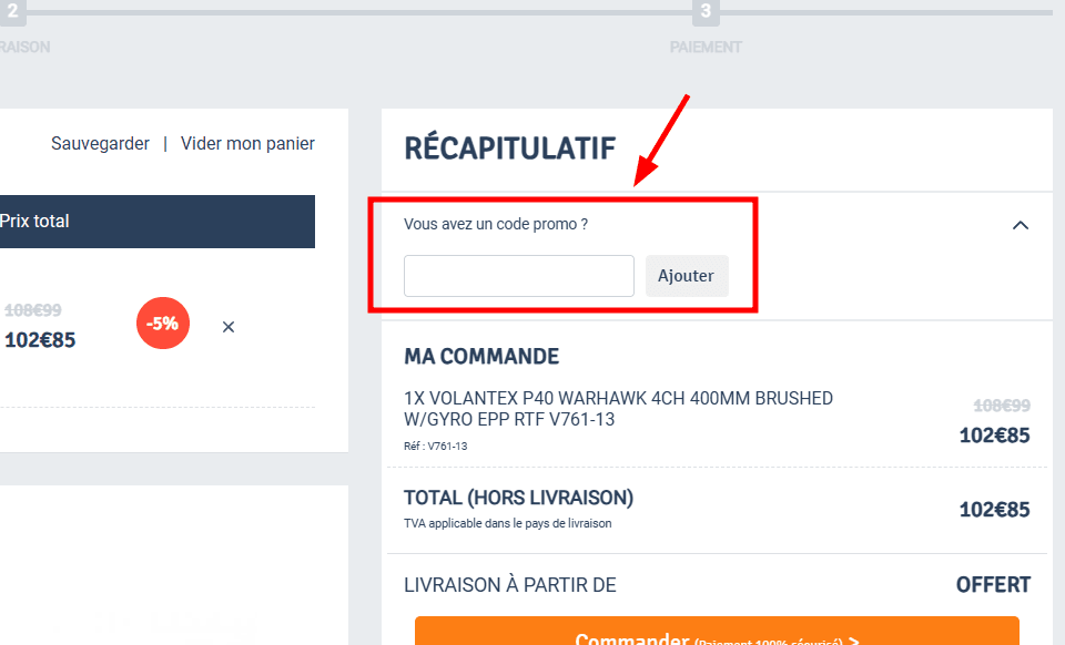Comment appliquer un code promo sur Miniplanes