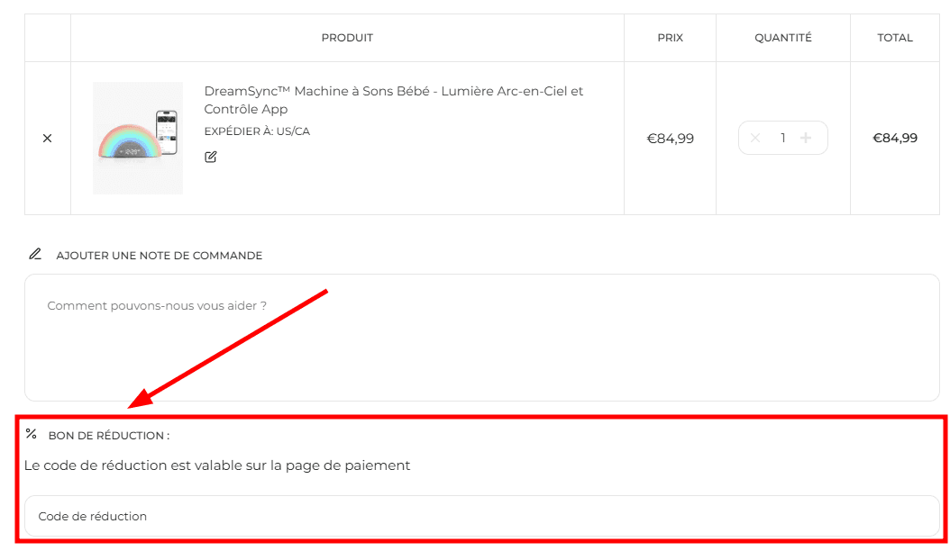 Comment activer un code promo sur Momcozy