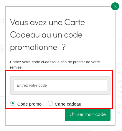 Comment activer un code promo sur Moo