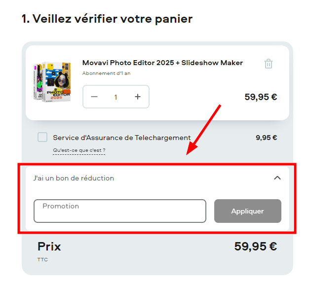 Comment activer un code promo sur Movavi