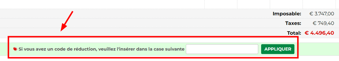 Comment activer un code promo sur MyAreaDesign