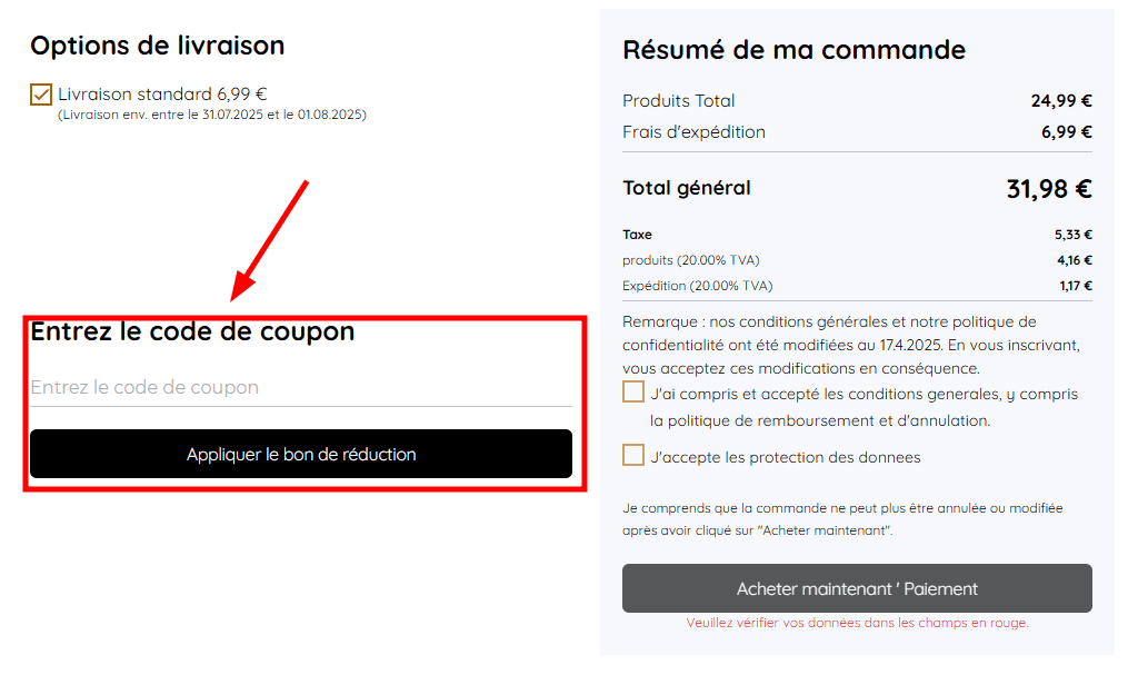 Comment utiliser un code promo sur myphotobook