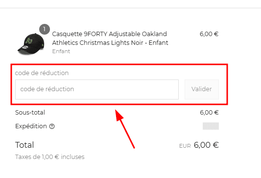 Comment appliquer un code promo sur New Era