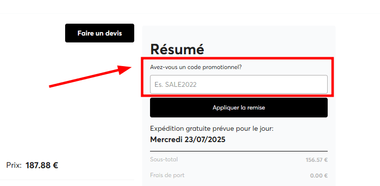 Comment utiliser un code promo sur NoFlyStore