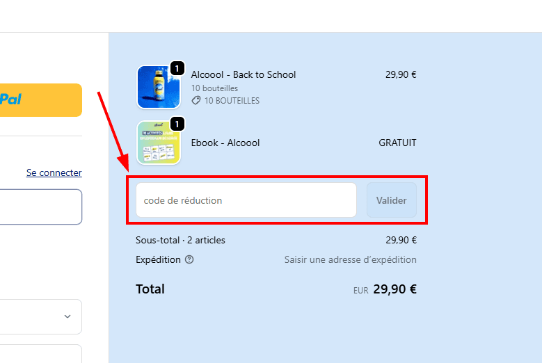 Comment appliquer un code promo sur Nonna Lab