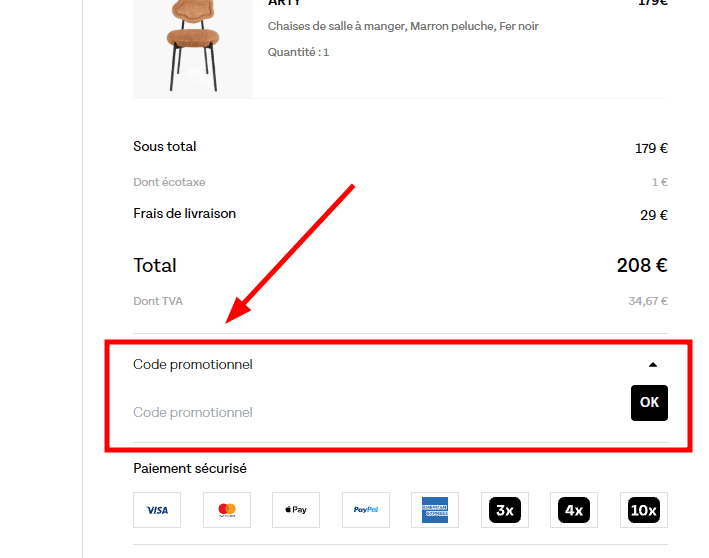 Comment utiliser un code promo sur NV Gallery