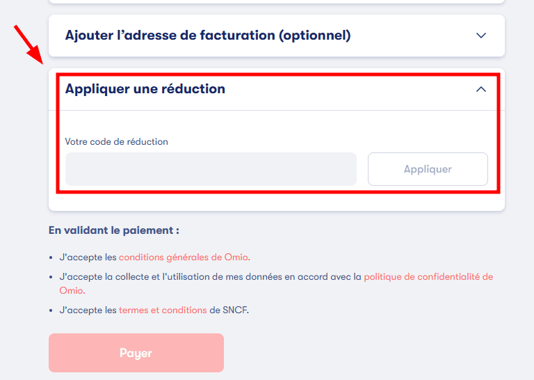 Comment appliquer un code promo sur Omio