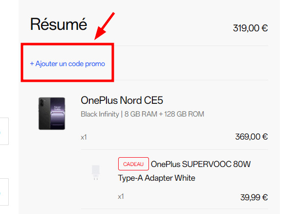 Comment utiliser un code promo sur OnePlus