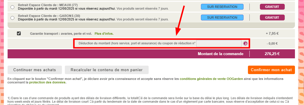 Comment utiliser un code promo sur OOGarden