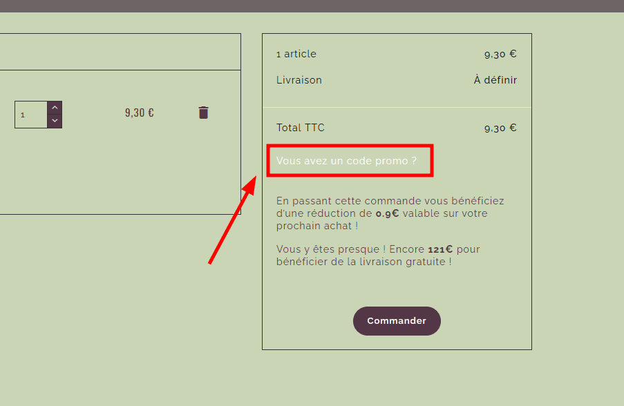 Comment activer un code promo sur Origine CBD