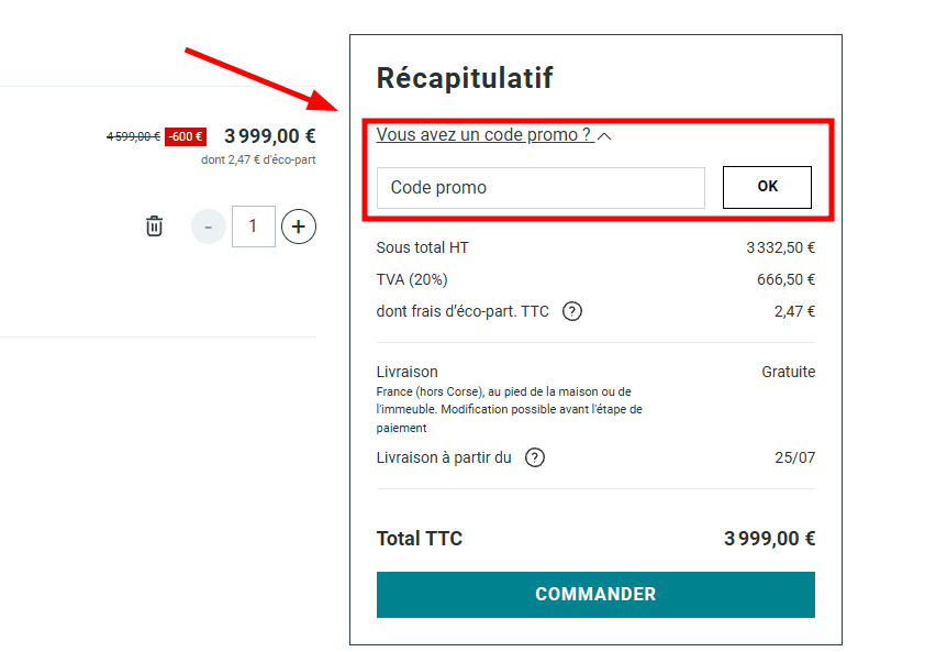 Comment appliquer un code promo sur Oviala