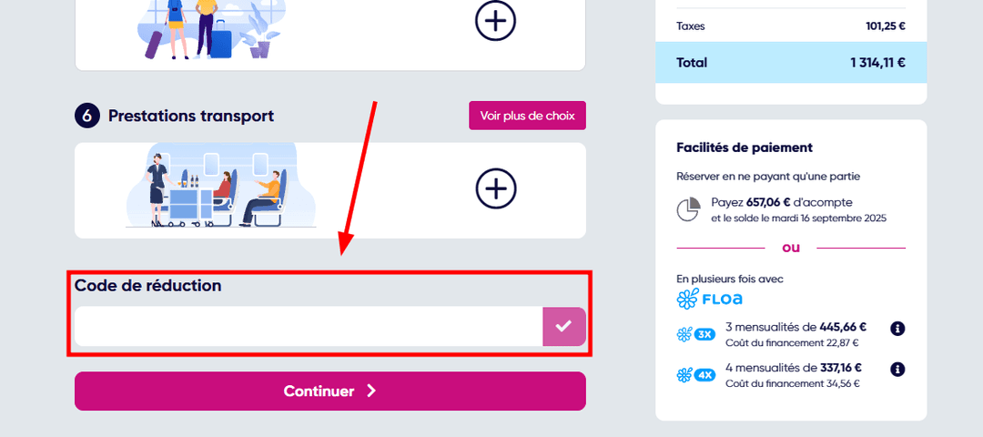Comment activer un code promo sur Ôvoyages